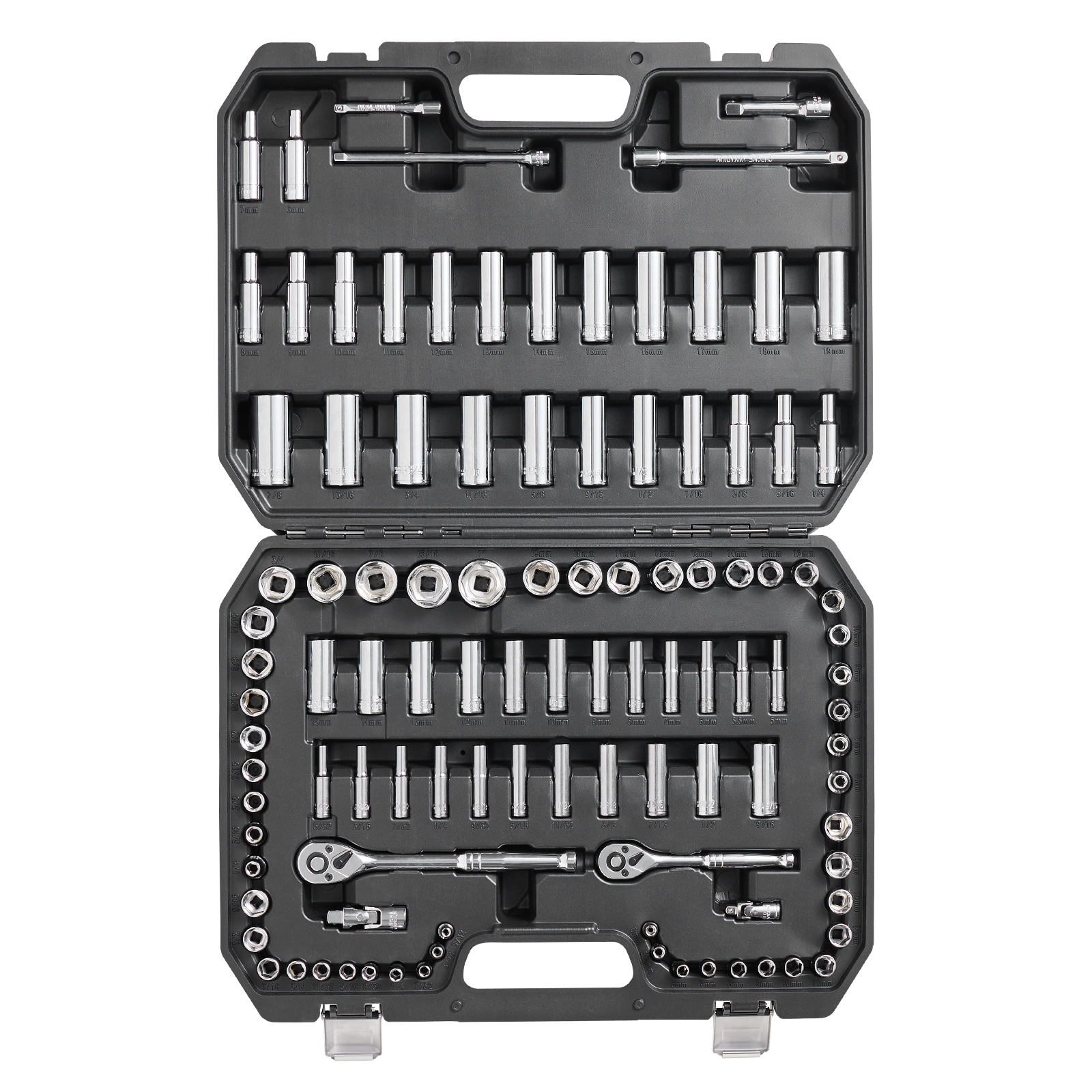Socket Set And Ratchet Tool Kit With Storage Case 106 Piece Set_voghion.com